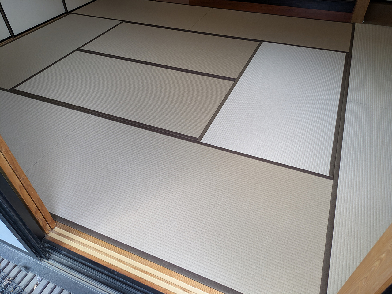 セキスイ美草「引目　モかベージュ」　縁有り新畳