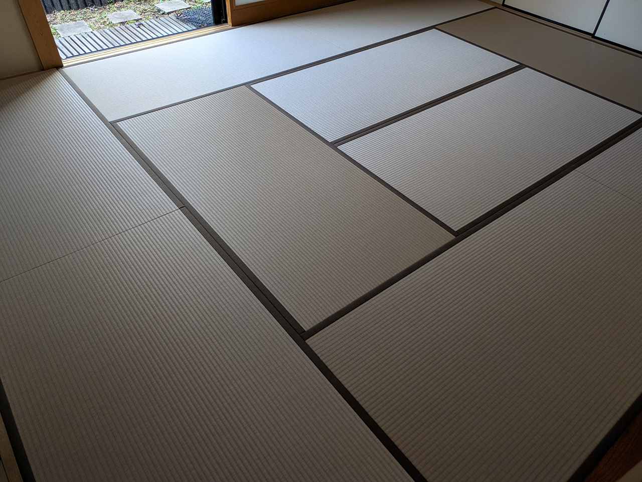 セキスイ美草「引目　モかベージュ」　縁有り新畳
